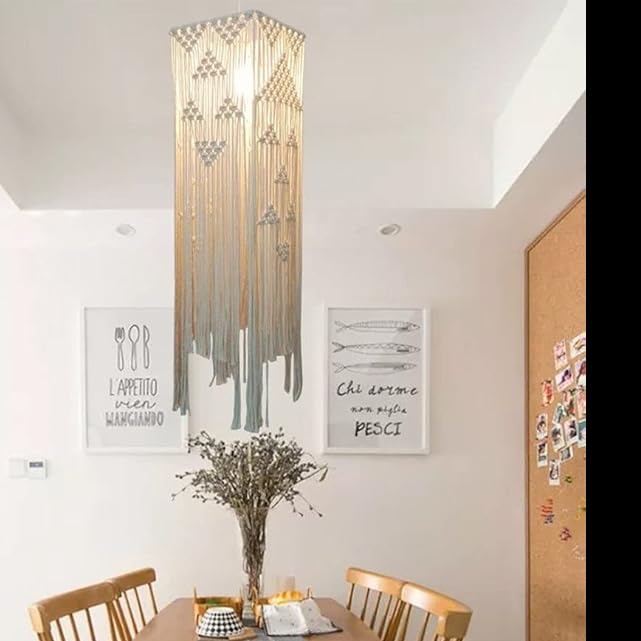 Luxurious Macrame Hanging Lamp For Home Decor - Leechoo